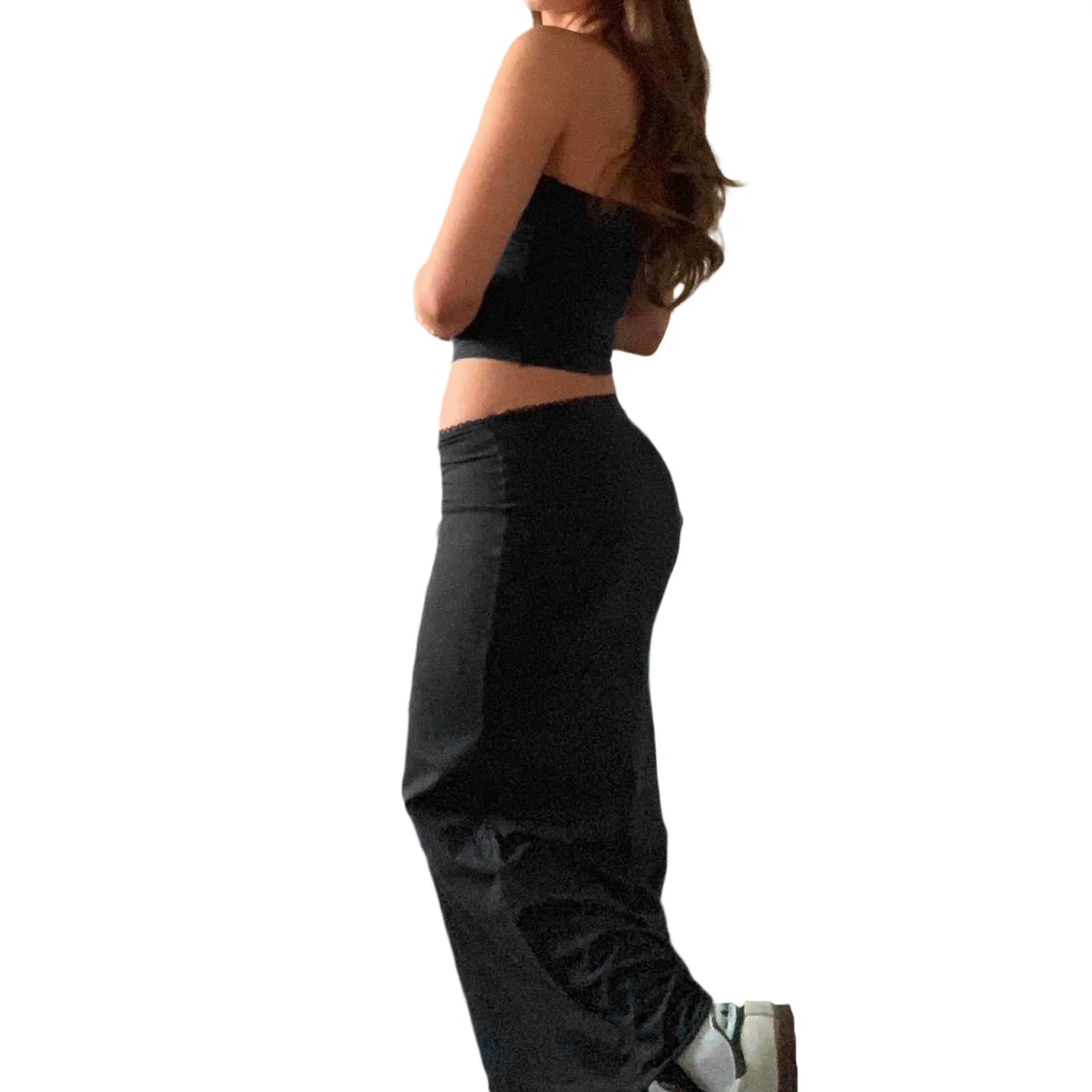 Zweiteiler mit Bandeau-Top & Bleistiftrock – Sommerliches Spitzen-Set für Damen | Beach & Streetwear Look